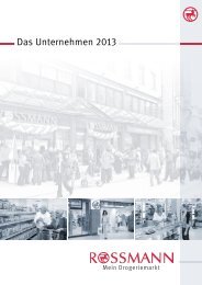 Das Unternehmen 2013 - Rossmann