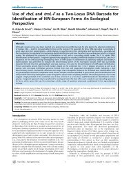 Use of rbcL and trnL-F as a Two-Locus DNA Barcode for ...