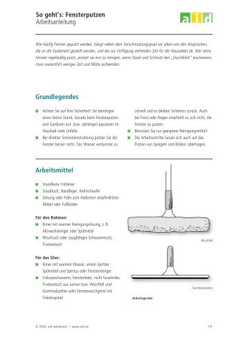 So geht's: Fensterputzen - Aid