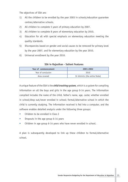 Gender Responsive Budgeting for the Department of Education