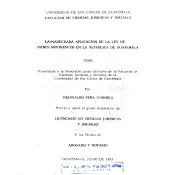 LA INADECUADA APLICACION DE LA LEY DE - Biblioteca OJ