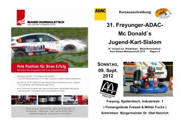 31. Freyunger-ADAC- Mc Donald`s Jugend-Kart-Slalom