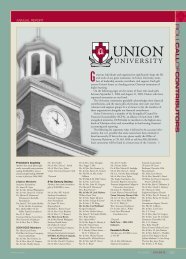 ROLL CALL OF CONTRIBUTORS - Union University