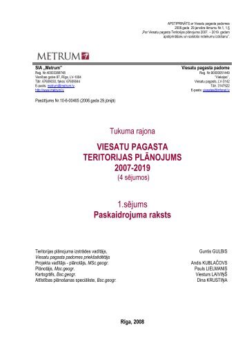 VIESATU PAGASTA TERITORIJAS PLÄNOJUMS 2007-2019 1 ...