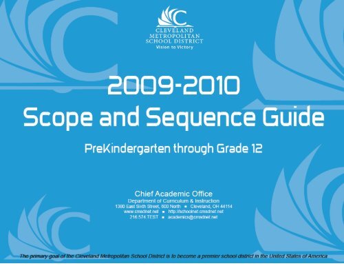 2009-10 Scope and Sequence - Cleveland Metropolitan School ...