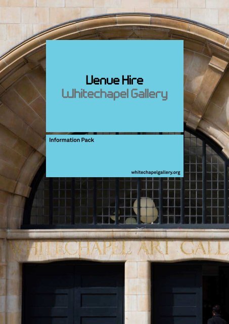 Venue Hire Whitechapel Gallery