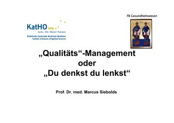 Prof. Dr. med. Marcus Siebolds - PWG-Seminare