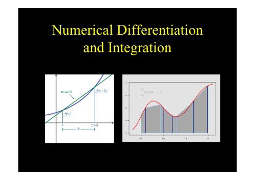 Numerical Differentiation and Integration