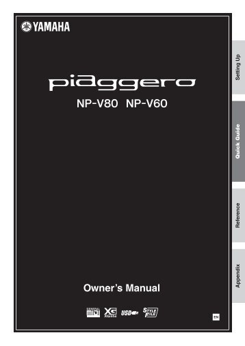 NP-V80/60 Owner's Manual - Yamaha Downloads