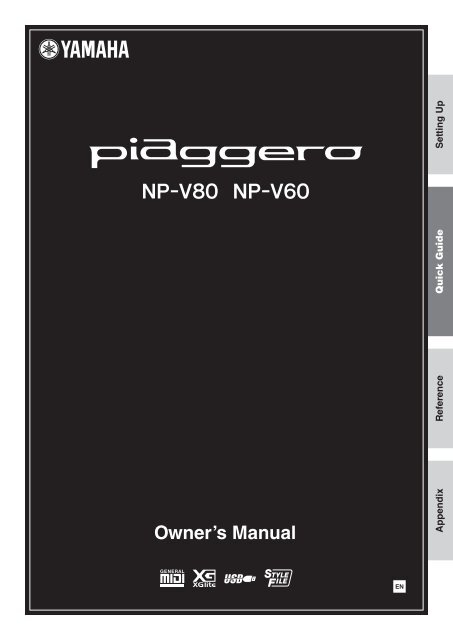 NP-V80/60 Owner's Manual - Yamaha Downloads