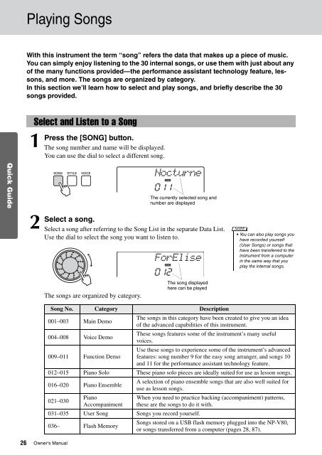 NP-V80/60 Owner's Manual - Yamaha Downloads