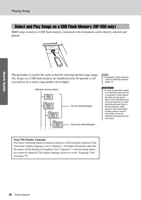 NP-V80/60 Owner's Manual - Yamaha Downloads