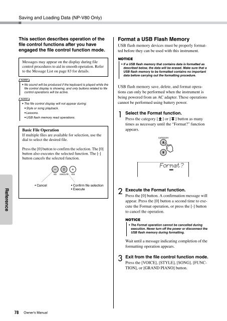 NP-V80/60 Owner's Manual - Yamaha Downloads