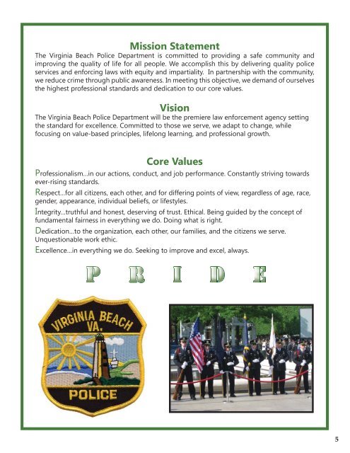 Virginia Beach Police Department 2009 Annual Report - City of ...