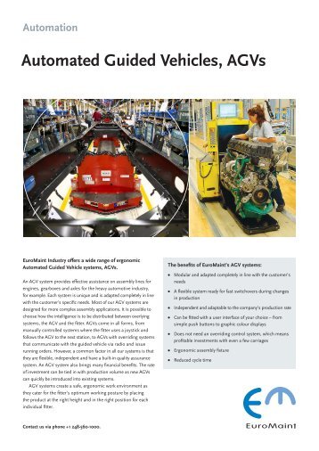 Automated Guided Vehicles, AGVs