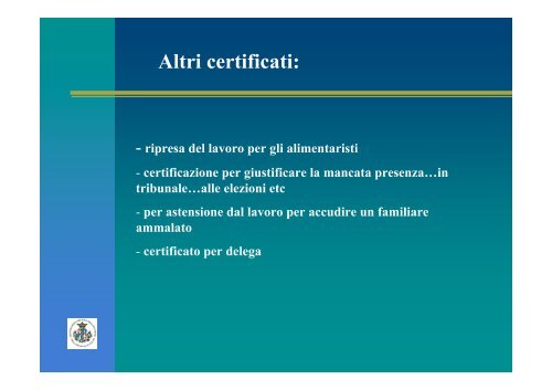 Le Certificazioni - OMCeO Sassari