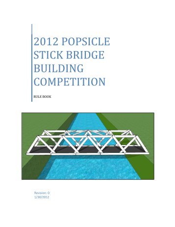 2012 POPSICLE STICK BRIDGE BUILDING COMPETITION - APEGBC