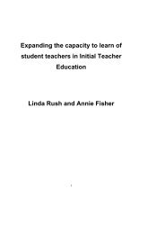 Expanding the capacity to learn of student teachers in ... - ESCalate