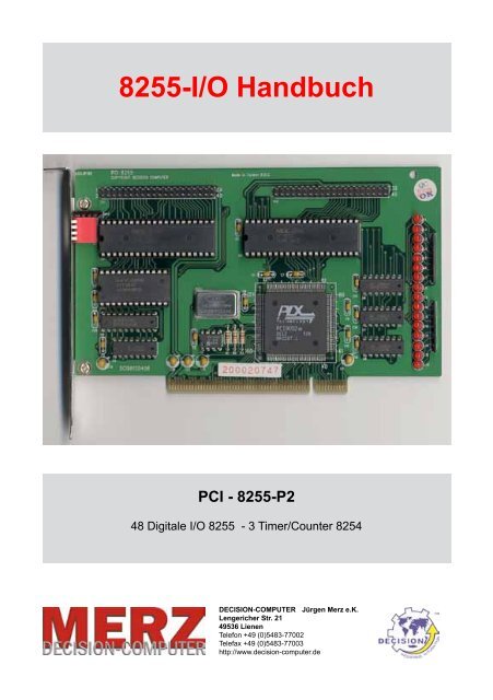 8255-I/O Handbuch - Decision-Computer Merz