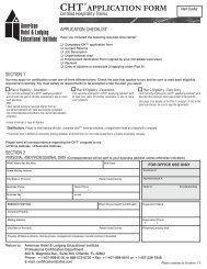 cht application form - American Hotel & Lodging Educational Institute