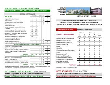 liceo scientifico liceo scientifico scuola aperta - ISISS Antonio Scarpa