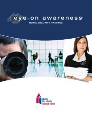 Eye On Awareness - American Hotel and Lodging Educational Institute