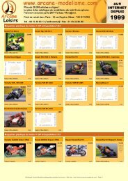 Catalogue Arcane Modélisme - Maquettes plastique de motos