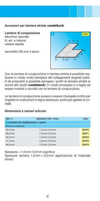 90914 019 Accessori per lamiere combitechÃ‚Â® Lamiere striate