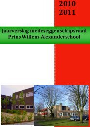 Jaarverslag medezeggenschapsraad Prins Willem-Alexanderschool