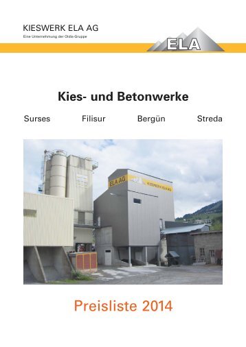 Preisliste 2014 PDF - Kieswerk ELA AG
