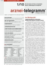 Neu auf dem Markt - Arznei-Telegramm