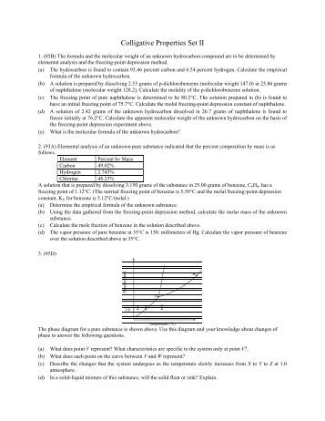 molar mass by freezing point depression Chemistry 12 santa monica college determination of molecular mass by freezing point depression page 2 of 10 in this experiment we shall use the freezing point. molar mass by freezing point depression Chemistry 12 santa monica college determination of molecular mass by freezing point depression page 2 of 10 in this experiment we shall use the freezing point.