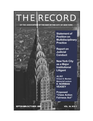 THE RECORD - New York City Bar Association