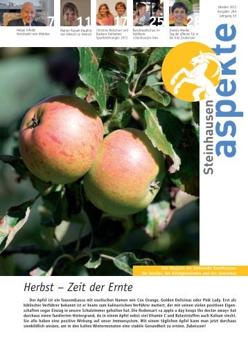 Ausgabe 10/2012 (Grösse 5.9 MB) - Aspekte Steinhausen