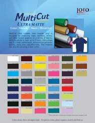 MultiCut Ultra Swatch Card [PDF] - Joto