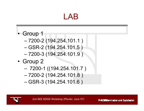 IPv6 Routing Protocols: OSPF & ISIS - 6Diss