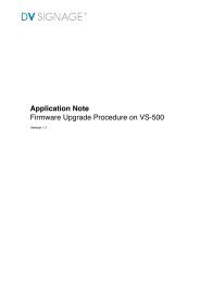 Application Note Firmware Upgrade Procedure on VS ... - DV Signage