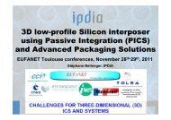 Low profile Silicon interposer using Passive Integration ... - eufanet
