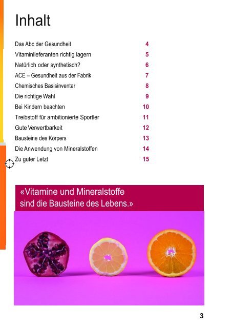 VITAMINE UND MINERALSTOFFE - Die-Drogerie.ch