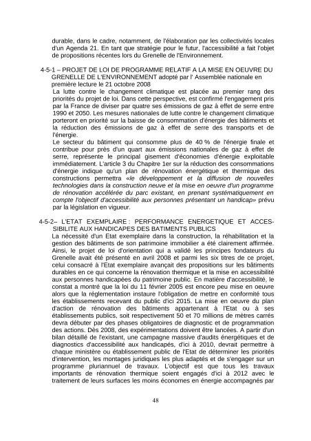 Bilan Accessibilité 2008 - Ministère du Développement durable