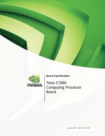 Tesla C1060 Computing Processor Board - Nvidia