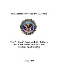 department of veterans affairs - National Telecommunications and ...