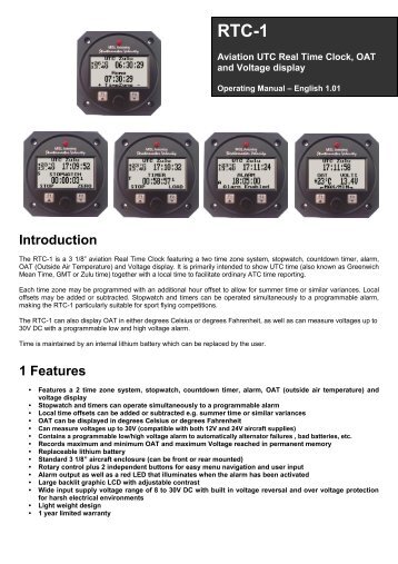 RTC-1 Manual - MGL Avionics