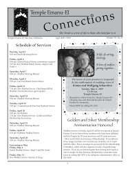 Connections - Temple Emanu-El