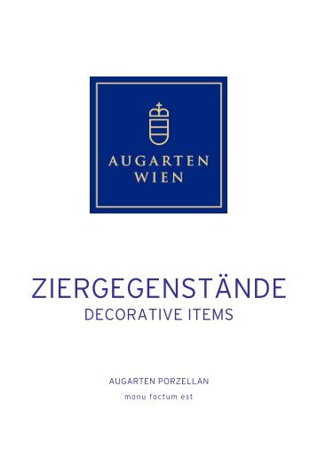 PDF Broschüre (1 MB) - Augarten Porzellan