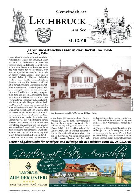 Lechbruck Tel.08862 -8231 Partyservice - Reichlich ... - Auerbergland