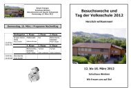 Besuchswoche und Tag der Volksschule 2012 - Schule Triengen