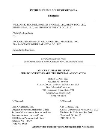 William K. Holmes, Holmes Capital, LLC, et al - Public Investors ...