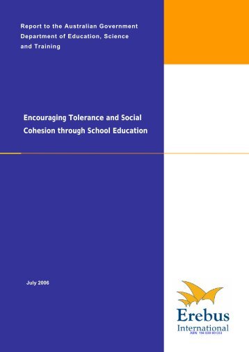 Encouraging Tolerance and Social Cohesion ... - Values Education