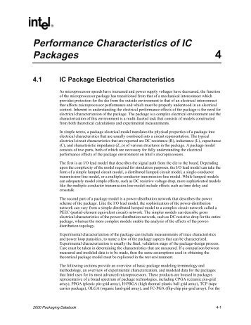 Performance Characteristics of IC Packages - Intel